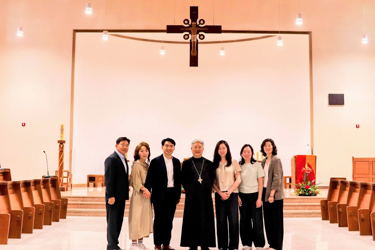 A family blessing at the church