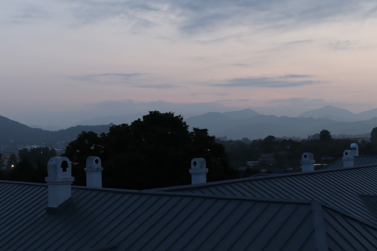 Evening over the mountains near Waegwan